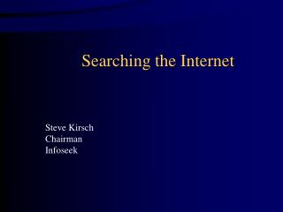 Searching the Internet