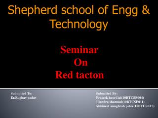 Shepherd school of Engg &amp; Technology