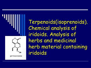 Importance of terpenoids