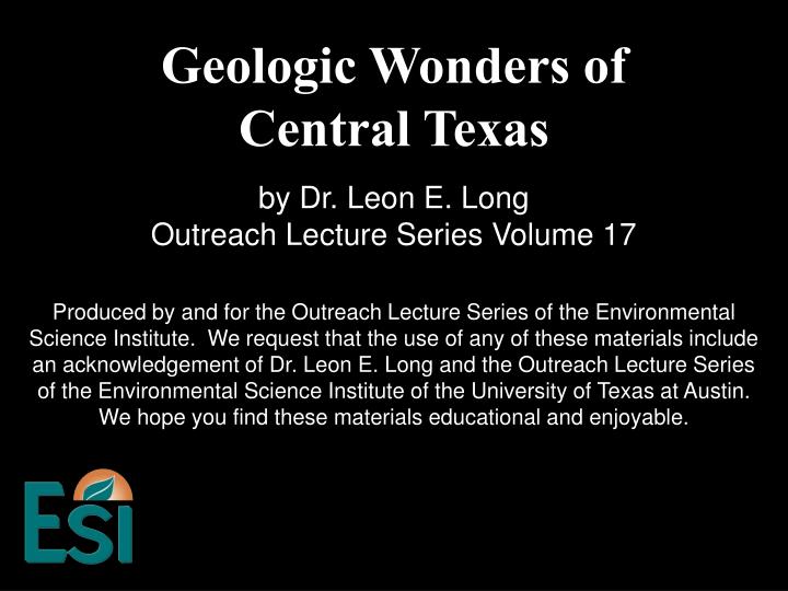 geologic wonders of central texas