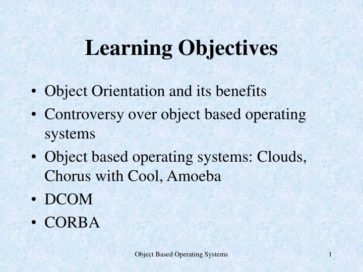 learning objectives