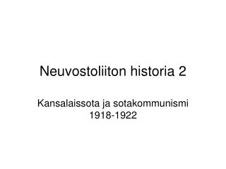 neuvostoliiton historia 2