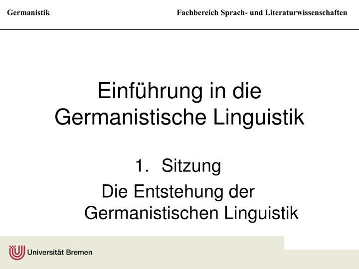 einf hrung in die germanistische linguistik