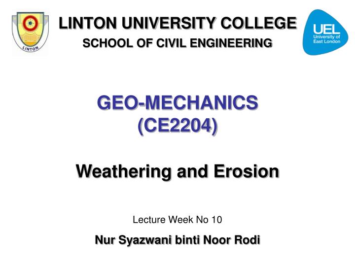 geo mechanics ce2204