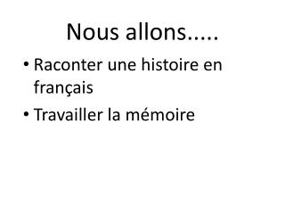 nous allons
