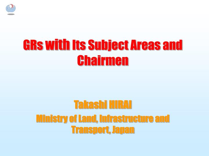 grs with its subject areas and chairmen