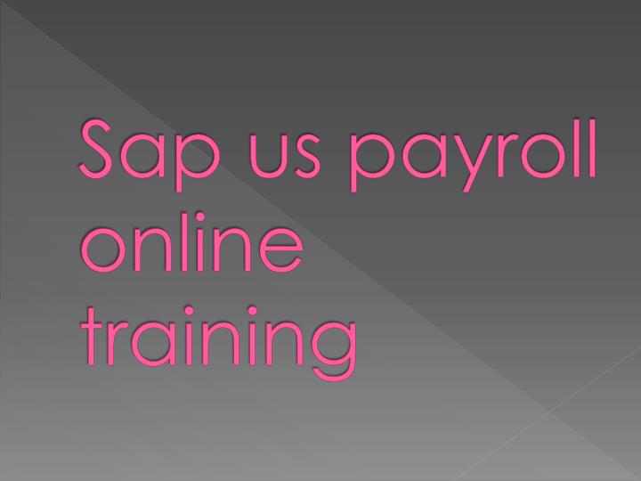 sap us payroll online training