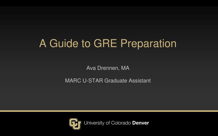 a guide to gre preparation