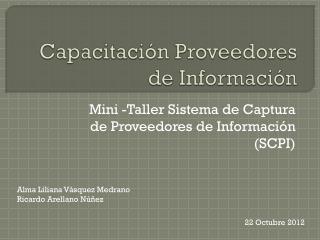 capacitaci n proveedores de informaci n