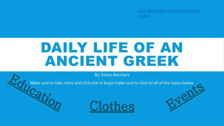 daily life of an ancient greek