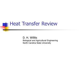 Heat Transfer Review