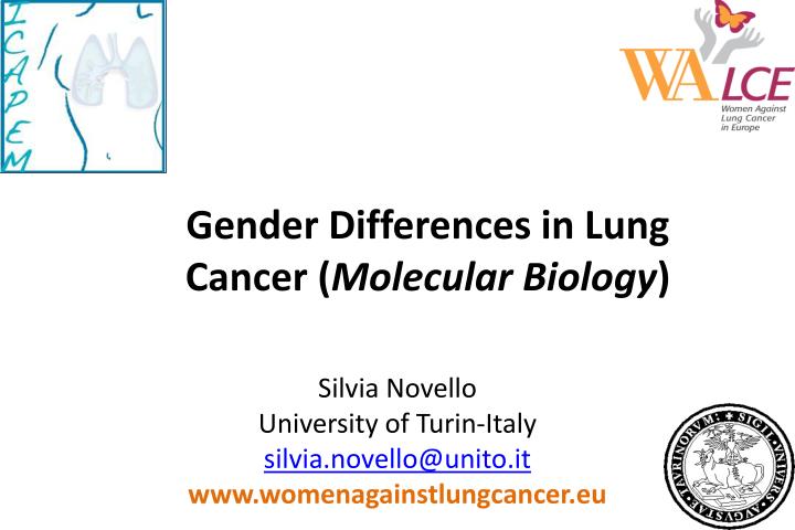 gender differences in lung cancer molecular biology