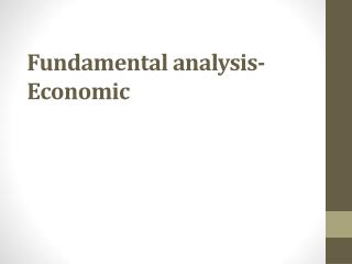 Fundamental analysis-Economic