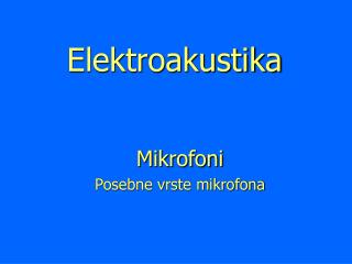 elektroakustika