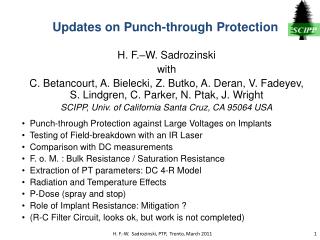 Updates on Punch-through Protection