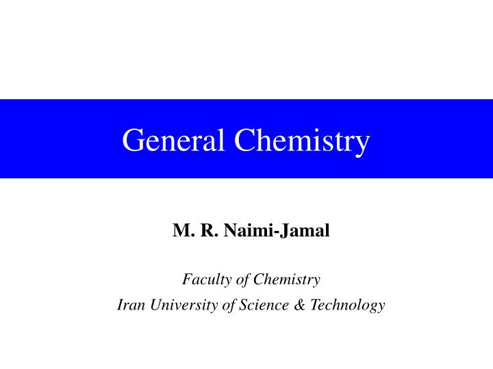 general chemistry