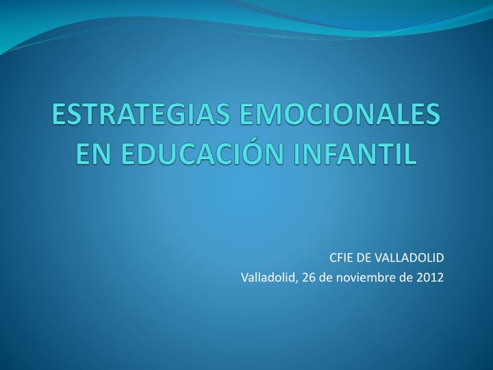 estrategias emocionales en educaci n infantil