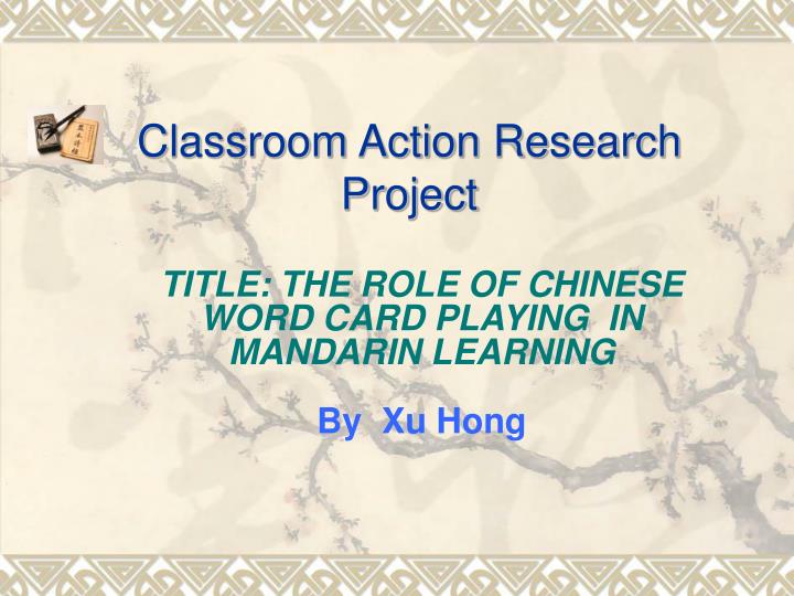 classroom action research project