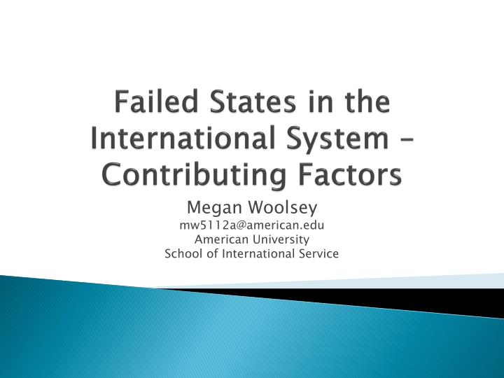 failed states in the international system contributing factors
