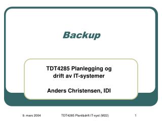backup