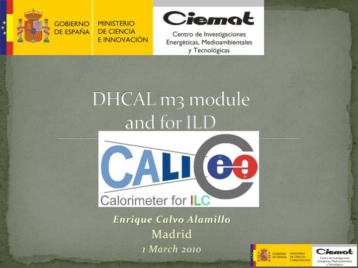dhcal m3 module and for ild
