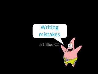 Writing mistakes