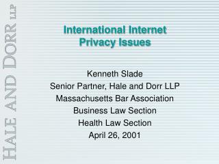 International Internet Privacy Issues