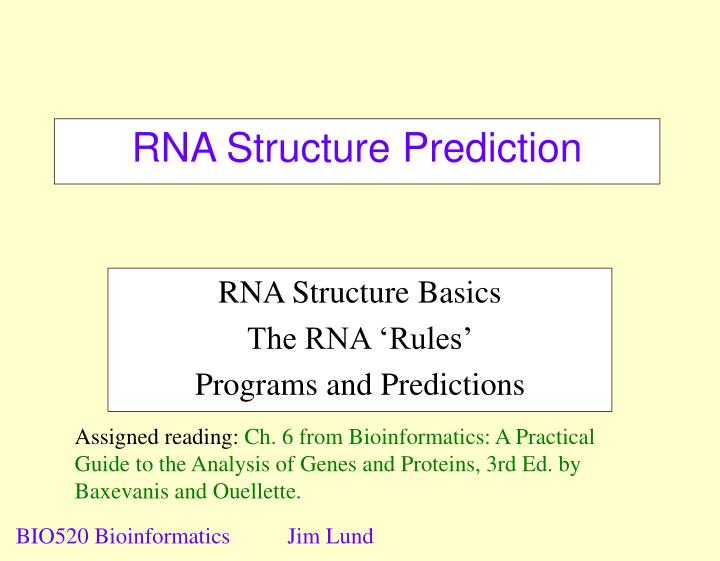 rna structure prediction