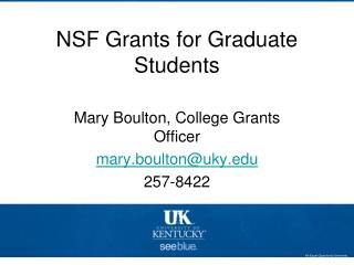 NSF Grants for Graduate Students