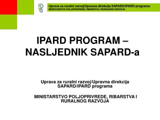 ipard program nasljednik sapard a