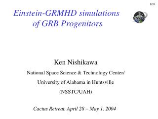 Einstein-GRMHD simulations of GRB Progenitors