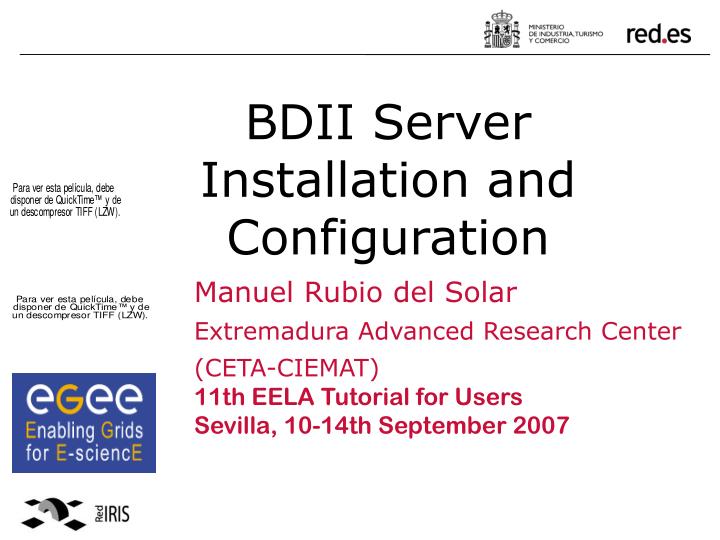 bdii server installation and configuration