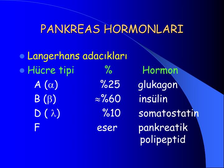 pankreas hormonlari