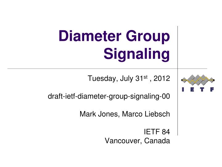 diameter group signaling