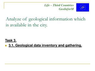 Analyze of geological information which is available in the city.