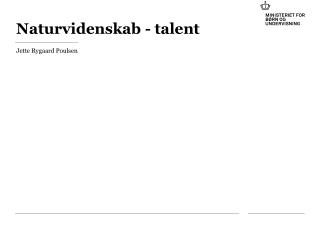 Naturvidenskab - talent