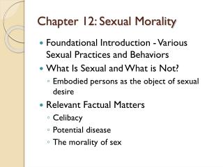 Chapter 12: Sexual Morality