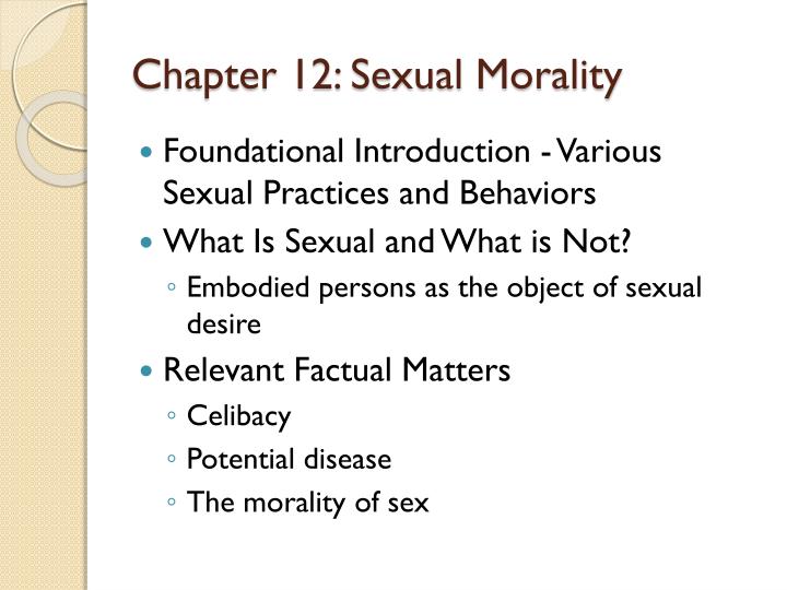 chapter 12 sexual morality