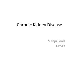 Chronic Kidney Disease