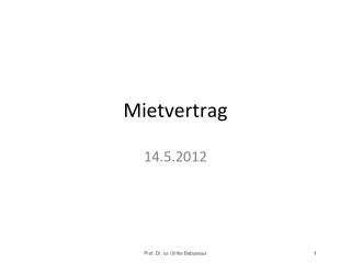 mietvertrag