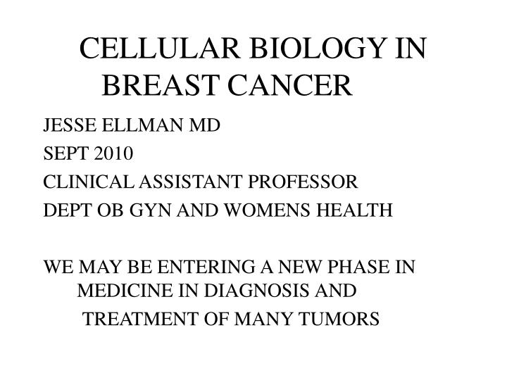 cellular biology in breast cancer