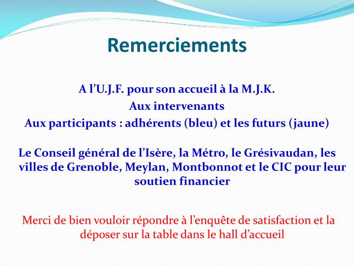 remerciements