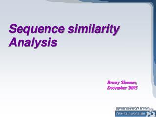 Sequence similarity Analysis