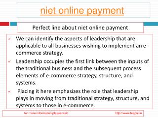 View about niet online payment