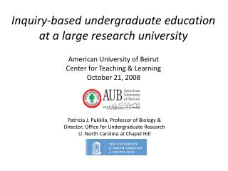 Inquiry-based undergraduate education at a large research university