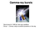 Gamma-ray bursts - slide 1