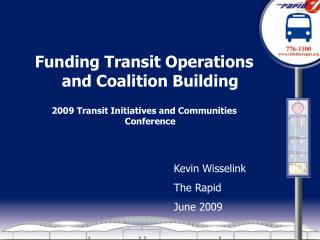 Funding Transit Operations and Coalition Building