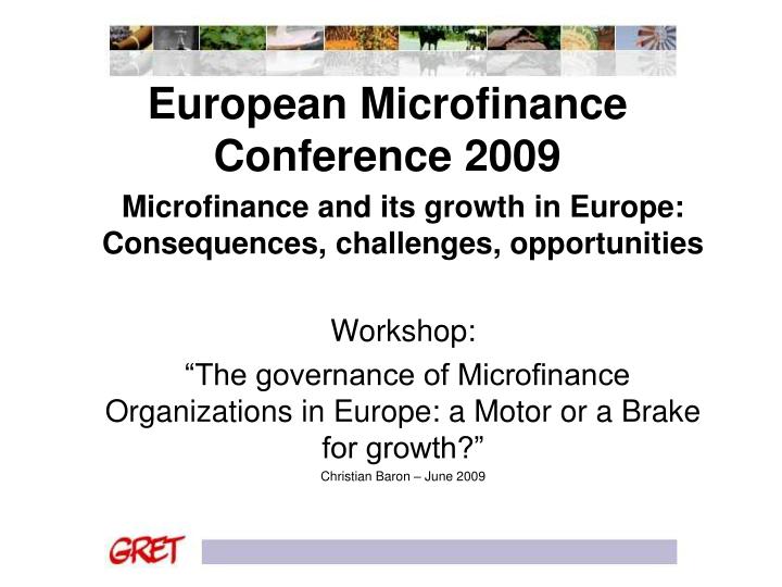 european microfinance conference 2009