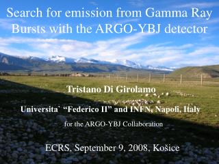 Searc h for emission from G amma R ay B urst s with the ARGO-YBJ detector