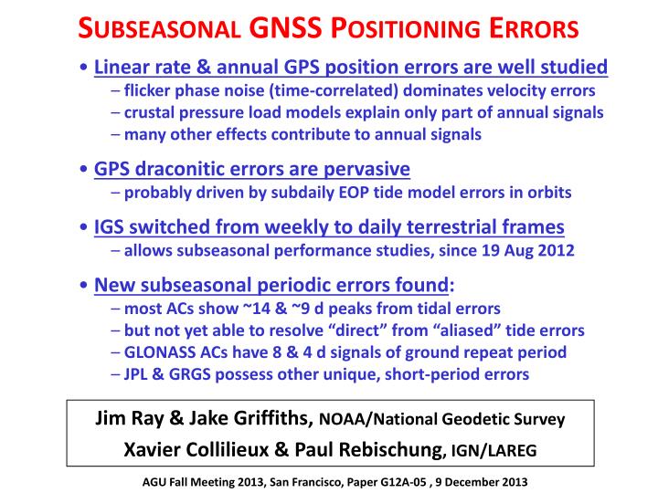 subseasonal gnss positioning errors